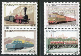 POLAND 1995 Polish Railways Anniversary  MNH / **.  Michel 3541-44 - Neufs