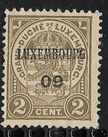 Luxembourg 1909 Prifix Nr. 62 - Preobliterati