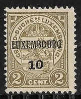 Luxembourg 1910 Prifix Nr. 68 - Prematasellados