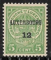 Luxembourg 1912 Prifix Nr. 82 - Vorausentwertungen
