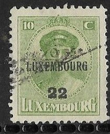 Luxembourg 1922 Prifix Nr. 128 Gestempeld - Prematasellados