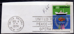 UNITED NATIONS NEW YORK ONU UN UNO 1974 LAW OF THE SEA DECLARATION 10c USED USATO OBLITERE' - Used Stamps