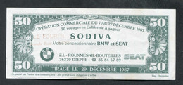 Billet Publicitaire 50 Dollars "Le Fournil - Dieppe C'est L'Amérique" Sovida Concessionnaire BMW Et SEAT à Dieppe - Fictifs & Spécimens