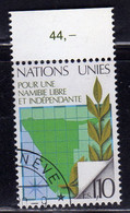 UNITED NATIONS GENEVE GINEVRA GENEVA ONU UN UNO 1979 NAMIBIA INDEPENDENT LIBRE INDEPENDANTE 1.10fr USATO USED OBLITERE' - Gebruikt