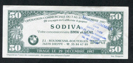 Billet Publicitaire 50 Dollars "Michel Pommier - Dieppe C'est L'Amérique" Sovida Concessionnaire BMW Et SEAT à Dieppe - Fictifs & Spécimens