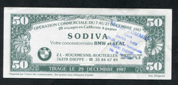 Billet Publicitaire 50 Dollars "Michel Pommier - Dieppe C'est L'Amérique" Sovida Concessionnaire BMW Et SEAT à Dieppe - Fiktive & Specimen