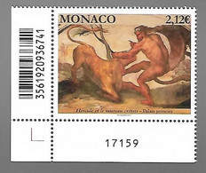 Monaco 2021 - Yv N° 3295 ** - Le Nu Dans L'art - "Hercule Et Le Taureau Crétois" - Neufs