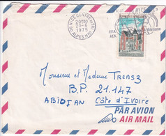 1975 - YVERT 1759 SEUL SUR ENVELOPPE Par AVION De NICE => ABIDJAN (COTE D'IVOIRE) - Covers & Documents