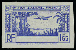 Neuf Sans Gomme Type PA De 1941, 1.65f Bleu Valeur Non émise, Sans La Légende Côte D'Ivoire ND, T.B. Maury - Autres & Non Classés