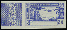 Neuf Sans Gomme Type PA De 1940,  2.65f Bleu Sans Légende Côte D'Ivoire, ND, Non émis, Bdf, T.B. - Autres & Non Classés