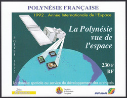 Polynesia Sc590 International Space Year, Satellite Imaging System, Deluxe Proof, Epreuve - Oceania