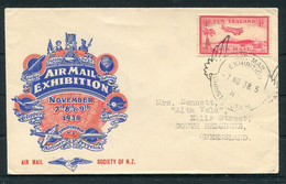 1938 (Nov 7th) New Zealand Christchurch National Airmail Exhibition Cover - Luftpost