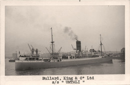 UMTALI * Carte Photo * Bateau Cargo Paquebot Commerce Marine Marchande ? Compagnie Société Bullard King & Co - Koopvaardij