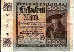 ALLEMAGNE – 5000 Mark  (02.12.1922) - 5000 Mark