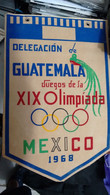 Delegacion De Guatemala Juegos De La XIX Olimpiada MEXICO 1968 Signed Track And Field Athletics - Bekleidung, Souvenirs Und Sonstige