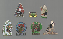 PINS PIN'S TIR A L'ARC 1030 FLECHETTES PROLINE HOLIDAY ON ICE DARTS ARCHERS DE LA VALLEE  LOT 7 PINS - Tiro Con L'Arco