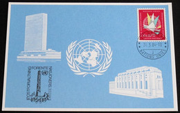 UNO GENF 1984 Mi-Nr. 131 Blaue Karte - Blue Card Mit Erinnerungsstempel OSLO - Cartas & Documentos