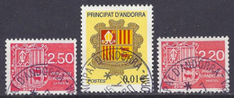 French Andorra 1988 - 2002 - Definitives, Coat Of Arms - Used - Oblitérés