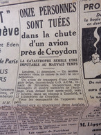 1935 L'AMI DU PEUPLE: Terrible Accident Avion Croydon; Sympathicothérapie; Trouble à Somowrostro (Espagne); Etc - General Issues