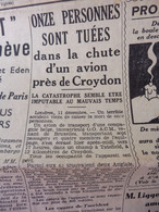 1935 L'AMI DU PEUPLE: Terrible Accident Avion Croydon; Sympathicothérapie; Trouble à Somowrostro (Espagne); Etc - Informaciones Generales