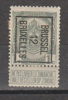 Préo Typo Bruxelles 1912 - Typo Precancels 1906-12 (Coat Of Arms)
