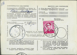 Doc De La Poste N° 965 : Obl. AARTRIJKE - B B - Du 25/10/73 - 1953-1972 Brillen