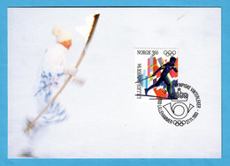 Norwegen / Norge  1993  Mi.Nr. 1139 , Olympische Winterspiele  Lillehammer - Maximum Card - Lillehammer 27.11.1993 - Maximum Cards & Covers