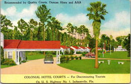 Florida Jacksonville Colonial Hotel Courts 1950 - Jacksonville