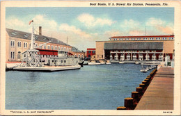 Florida Pensacola  U S Naval Air Station Boat Basin Curteich - Pensacola