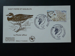 FDC Oiseau Bird Pluvier 2005 Saint Pierre Et Miquelon Ref 801 - FDC