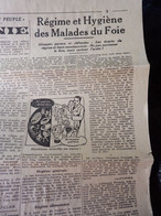 1935 L'AMI DU PEUPLE:Régime Et Hygiène Du Foie ;Terrible Accident D'avion à Croydon ;Guérir Par Sympathicothérapie ; Etc - General Issues