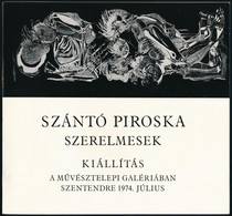 Szántó Piroska (1913-1998) Festő, Grafikus Autográf Aláírása és Dedikációja A Művésztelepi Galériában, Szentendrén 1974- - Altri & Non Classificati