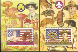 ST.VINCENT Scouting Mushrooms Rats Rabbits Art Flags Powell 5$.$6 SPECIMEN PERF.sheetlets:2 - Timbres