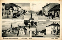 ** T2/T3 Bánffyhunyad, Huedin; Fő Utca és Tér, Patika, Automobil, étterem / Main Street And Square, Pharmacy, Automobile - Non Classificati