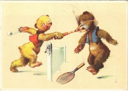 ** T2/T3 Bears Playing Tennis. C. Pahl & Co. Nr. 934-4. (EK) - Non Classificati