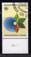 UNITED NATIONS GENEVE GINEVRA GENEVA ONU UN UNO 1982 HUMAN ENVORONMENT ENVIRONNEMENT HUMAIN 0.40fr USED OBLITERE' USATO - Gebruikt