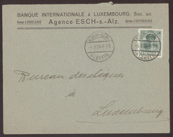 Facture / Enveloppe Ancienne ESCH SUR ALZETTE Luxembourg BIL  1924  Bank  Banque - Luxembourg