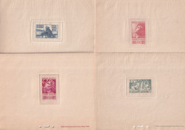 ALGERIE - 1946 - RARE SERIE COMPLETE YT 249/252 EPREUVES De LUXE Avec CRISTAL DE PROTECTION ! 4 VALEURS - Briefe U. Dokumente