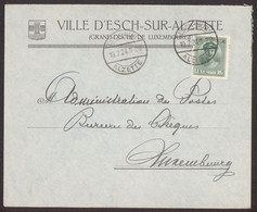 Facture / Enveloppe Ancienne ESCH SUR ALZETTE Luxembourg  VILLE D'ESCH  1924 - Lussemburgo