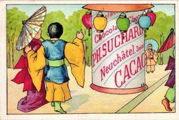 4 Chromo Lithography Cards Chocolate SUCHARD, Set 34B, Anno 1893 Nice, Japan VG Suisse Chocolade - Suchard