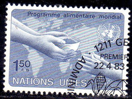 UNITED NATIONS GENEVE GINEVRA GENEVA ONU UN UNO1983 PROGRAMME ALIMENTAIRE WORLD FOOD PROGRAM 1.50fr USED OBLITERE' USATO - Gebruikt