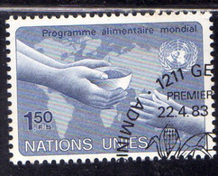 UNITED NATIONS GENEVE GINEVRA GENEVA ONU UN UNO1983 PROGRAMME ALIMENTAIRE WORLD FOOD PROGRAM 1.50fr USED OBLITERE' USATO - Gebruikt