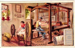 6 Chromo Litho Cards Chocolate SUCHARD Set 61B C1898 Litho Story Of Bread & Flax  Chocolate Suisse, - Suchard