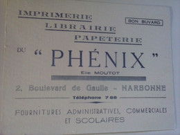 BUVARD   IMPRIMERIE  LIBRAIRIE  PAPETERIE    PHENIX - Papeterie