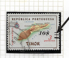 TIMOR STAMP - Carta Geográfica De Timor, Com Sobretaxa PRINT DEFECT (LTM#10) - Timor