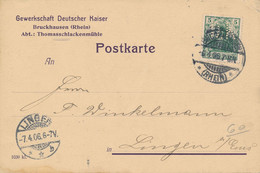 BRUCKHAUSEN   -  1906  ,  Lochung , Perfin  -   Gewerkschaft Deutscher Kaiser - Lettres