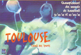 Carte Postale "Cart'Com" (2001) - 17e Championnat Du Monde De Handball - Toulouse Palais Des Sports - Balonmano