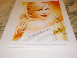 ANCIENNE PUBLICITE NICOLE KIDMAN SCHWEPPES 2009 - Affiches