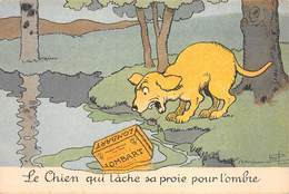 Illustrateur Benjamin RABIER -Publicité Chocolat LOMBART.Cacao Lombart. Le Chiens Qui Lâche Sa Proie Pour L'ombre. - Rabier, B.