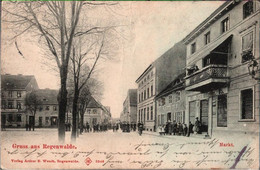 ! Alte Ansichtskarte Gruss Aus Regenwalde, Markt - Poland